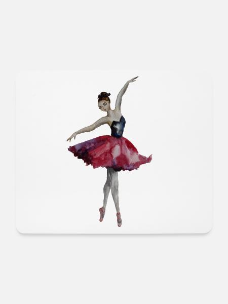 Ballerina Aquarell Ballett Geschenk - Mousepad (Querformat) - Weiß