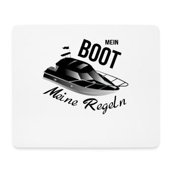 Mein boot meine Regeln Motorboot - Mousepad (Querformat) - Weiß - Vorne