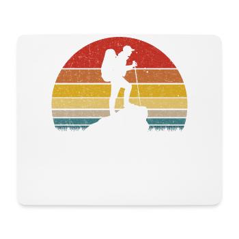 Vintage retro hiking - Mouse Pad (horizontal) - white - Front