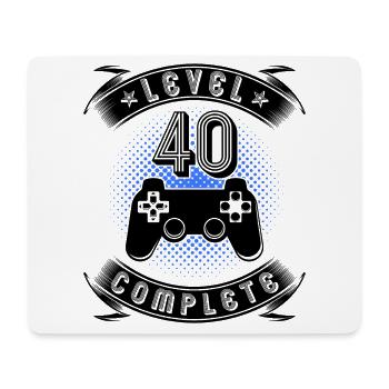 Level 40 Complete 40. Geburtstag Gamer Geschenk - Mousepad (Querformat) - Weiß - Vorne