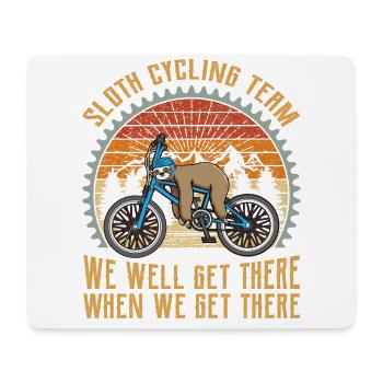 Vintage Sloth Cycling Team - Mousepad (Querformat) - Weiß - Vorne
