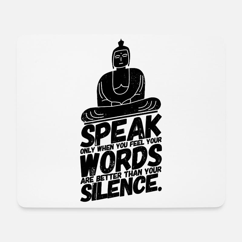 Buddha Yoga Zen Meditation - Mousepad (Querformat) - Weiß