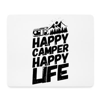 Camper Camping Campen Glück II - Mousepad (Querformat) - Weiß - Vorne