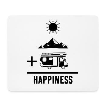 Camper Camping Campen Glücklich II - Mousepad (Querformat) - Weiß - Vorne