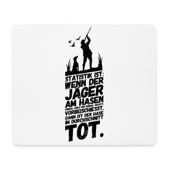 Jäger Jagen Jagd Statistik Witz - Mousepad (Querformat) - Weiß - Vorne