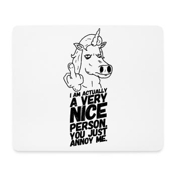 Unicorn Cheeky Funny Sayings II - Mouse Pad (horizontal) - white - Front