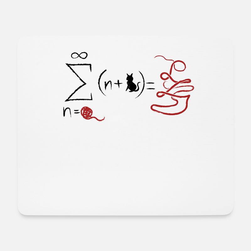 Die Mathe Katzen - Mousepad (Querformat) - Weiß