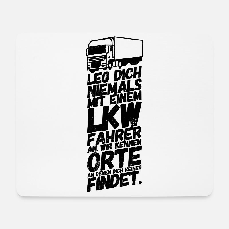 LKW Fahrer Truck Lastwagen Spruch - Mousepad (Querformat) - Weiß