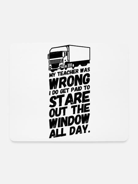 LKW Fahrer Truck Lastwagen Schule II - Mousepad (Querformat) - Weiß