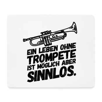 Trompete Trompeten Trompeter Sinn II - Mousepad (Querformat) - Weiß - Vorne