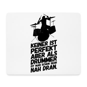 Schlagzeug Schlagzeuger Spruch - Mousepad (Querformat) - Weiß - Vorne
