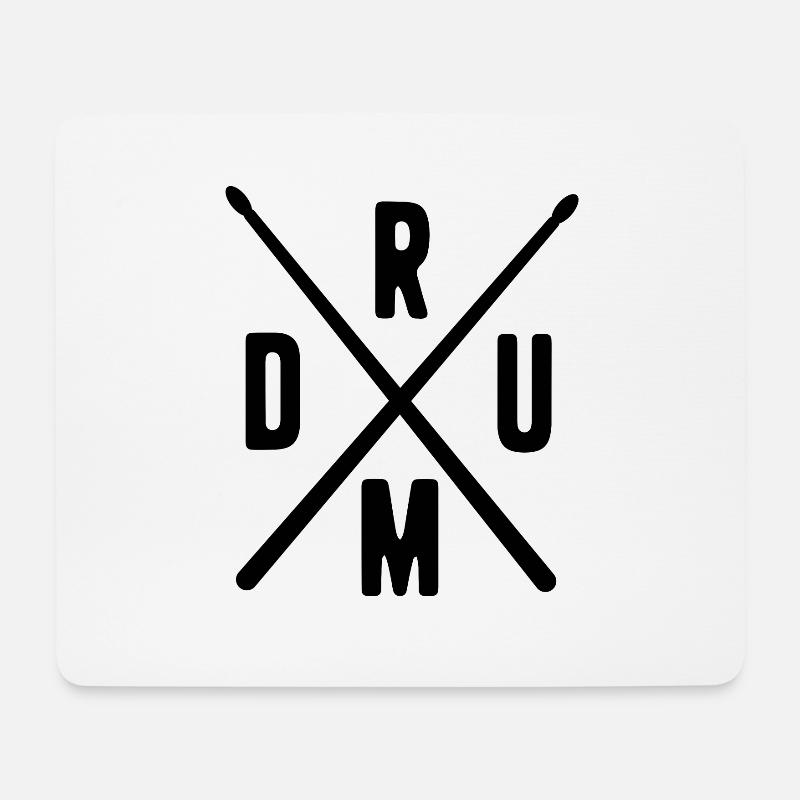 Schlagzeug Schlagzeuger Drum II - Mousepad (Querformat) - Weiß