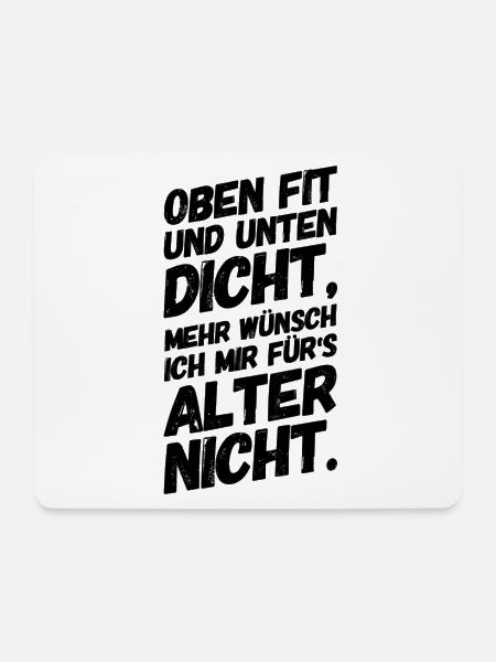 Lustige Sprüche Alt Rentner - Mousepad (Querformat) - Weiß