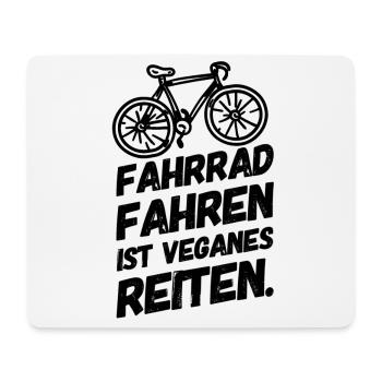 Lustige Sprüche Fahrrad Vegan Veganer II - Mousepad (Querformat) - Weiß - Vorne