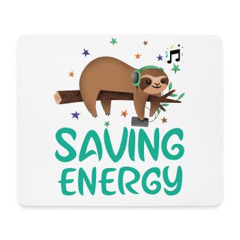 Lazy,sleeping sloth.Saving energy mode.Lazy days. - Mouse Pad (horizontal) - white - Front