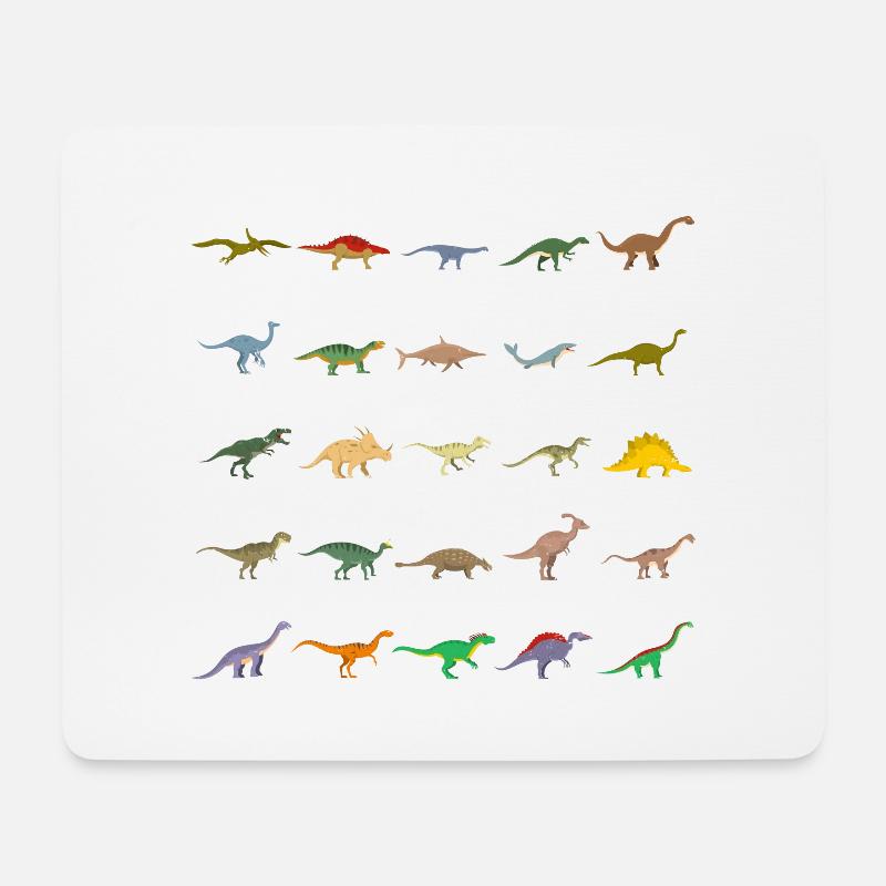 Dinosauriern Arten - Dino Identifikation - Mousepad (Querformat) - Weiß