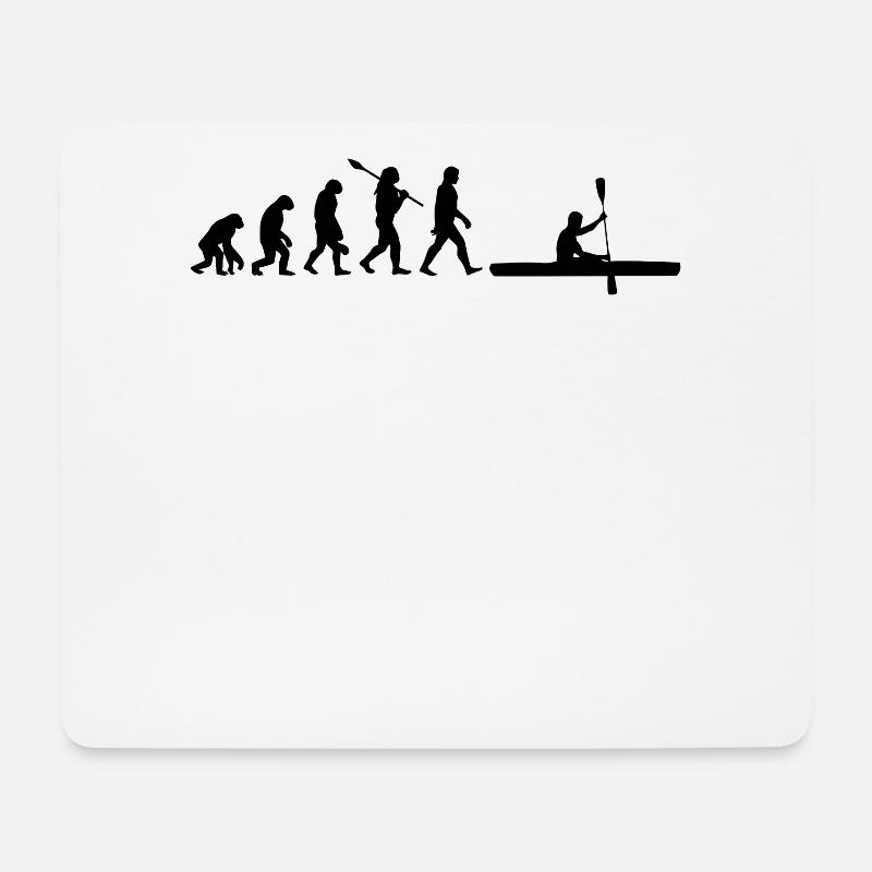 Rudern Ruderer Ruderboot Evolution - Mousepad (Querformat) - Weiß
