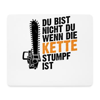 Holzfäller Kette Kettensäge - Mousepad (Querformat) - Weiß - Vorne