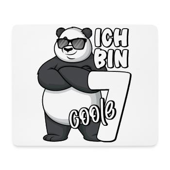 7. Geburtstag Junge 7 Jahre Panda Ich bin coole 7 - Mousepad (Querformat) - Weiß - Vorne