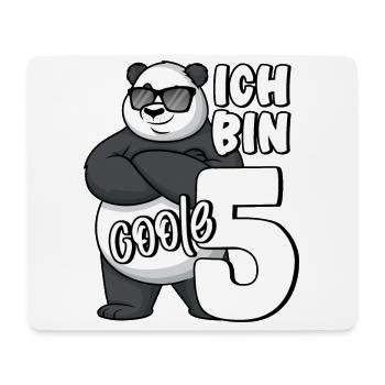 5. Geburtstag Junge 5 Jahre Panda Ich bin coole 5 - Mousepad (Querformat) - Weiß - Vorne