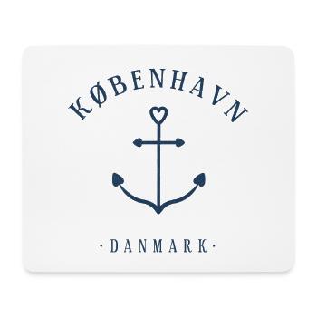 Kopenhagen Dänemark Tattoo Anker Herz Love Hygge - Mousepad (Querformat) - Weiß - Vorne