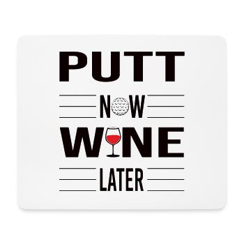 Lustiger Golf und Wein Spruch Geschenkidee Golfer - Mousepad (Querformat) - Weiß - Vorne