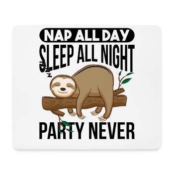 Nickerchen den ganzen Tag den ganzen Tag schlaf - Mousepad (Querformat) - Weiß - Vorne