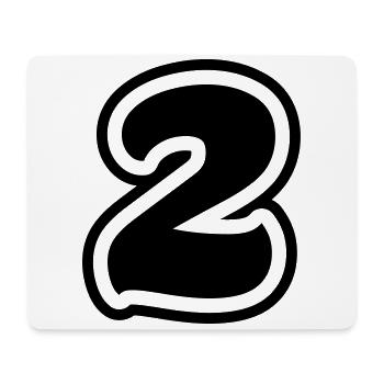 2 Number symbol - Mouse Pad (horizontal) - white - Front