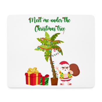 Weihnachten, Weihnachtsmann unter Palmen,Geschenk - Mousepad (Querformat) - Weiß - Vorne