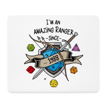 Ich bin seit 1988 ein erstaunlicher Ranger - Mousepad (Querformat) - Weiß - Vorne
