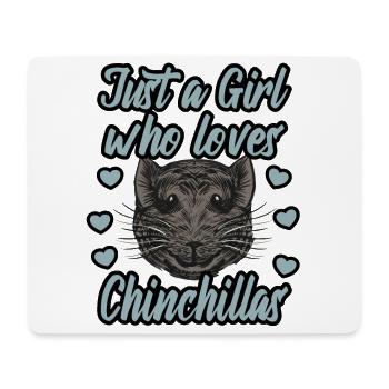 Just a girl who loves Chinchillas - Mousepad (Querformat) - Weiß - Vorne
