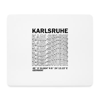 Coordonnées de Karlsruhe - Tapis de souris (format paysage) - blanc - Devant
