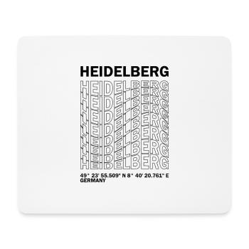 Heidelberg Koordinaten - Mousepad (Querformat) - Weiß - Vorne