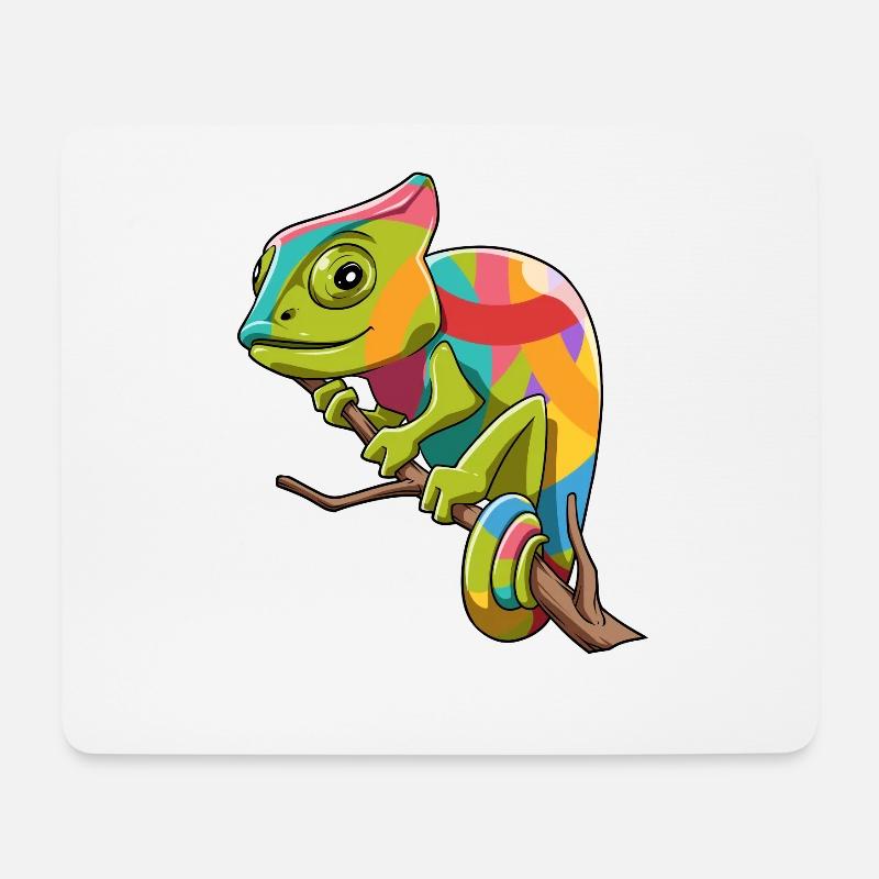 Chamäleon Leguane Zucht Reptilien - Mousepad (Querformat) - Weiß