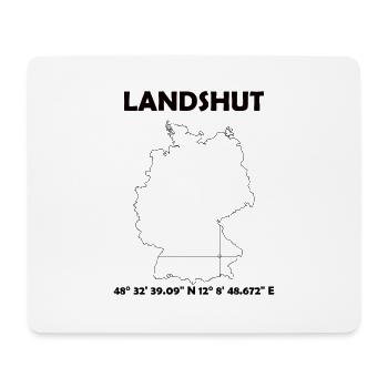 Landshut Karte - Mousepad (Querformat) - Weiß - Vorne