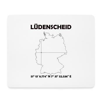 Lüdenscheid Map - Mouse Pad (horizontal) - white - Front