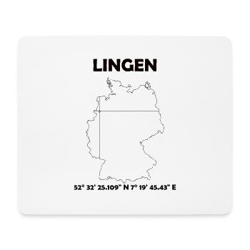 Lingen Map - Mouse Pad (horizontal) - white - Front