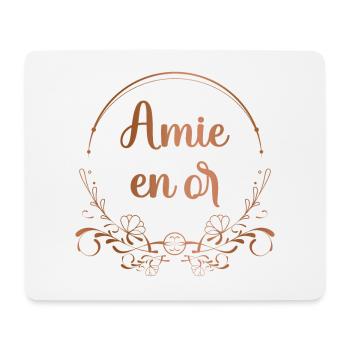 Amie en or - Meilleure amie du monde - Tapis de souris (format paysage) - blanc - Devant
