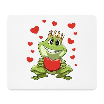 Belle grenouille drôle Saint Valentin - Tapis de souris (format paysage) - blanc - Devant