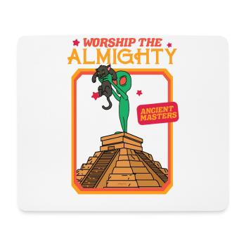 Worship The Almighty Ruler - Ancient Masters - Cat - Mouse Pad (horizontal) - white - Front