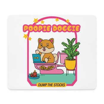 Poopie Doggie - Dump The Stocks - Mousepad (Querformat) - Weiß - Vorne