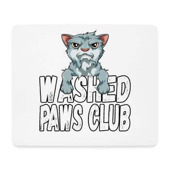 Washed Paws Club für einen Katzenliebhaber und - Mousepad (Querformat) - Weiß - Vorne