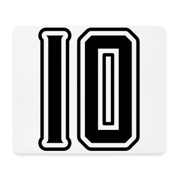 10 Zahl symbol - Mousepad (Querformat) - Weiß - Vorne