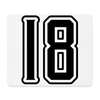 18 Zahl symbol - Mousepad (Querformat) - Weiß - Vorne