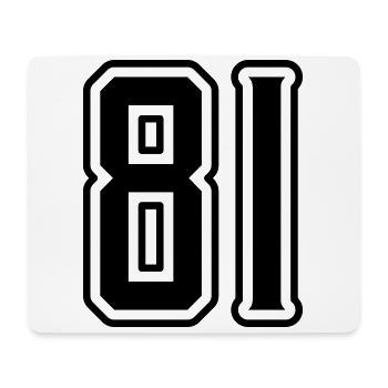 81 number symbol - Mouse Pad (horizontal) - white - Front
