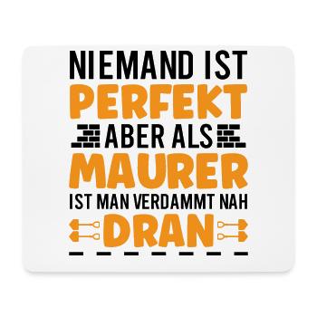 Maurer Lustige Sprüche - Mousepad (Querformat) - Weiß - Vorne