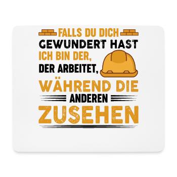 Maurer Lustige Sprüche - Mousepad (Querformat) - Weiß - Vorne