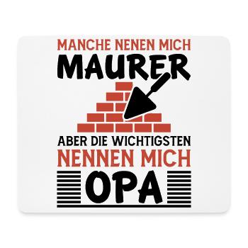 Maurer Lustige Sprüche - Mousepad (Querformat) - Weiß - Vorne