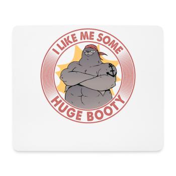 I Like Me Some Huge Booty - Seelöwe Pirat - Mousepad (Querformat) - Weiß - Vorne