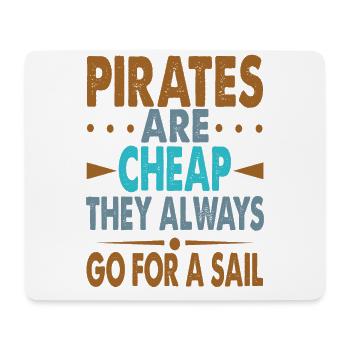 Les pirates sont bon marché - Funny Dad Jokes - Plage - Tapis de souris (format paysage) - blanc - Devant